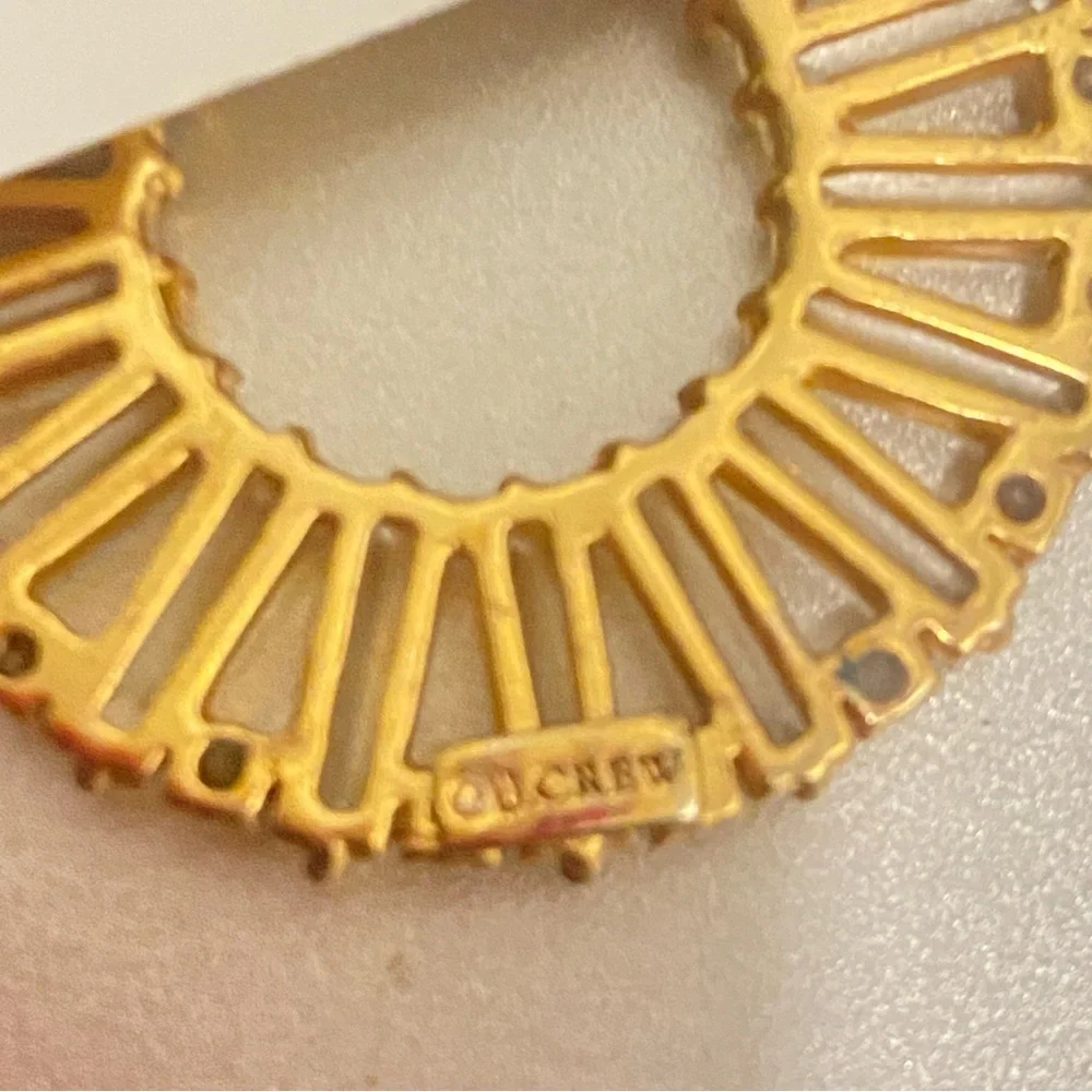 J.Crew Crystal Baguette Crystal Disc Hoop Earrings